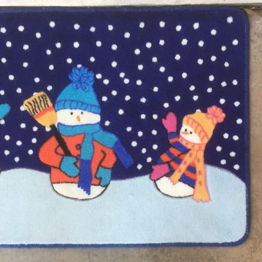 SNOWMEN Playing in the Snow Rug 21” x 32.75
